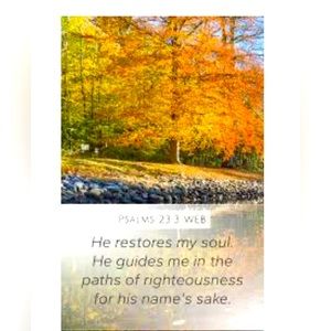 Psalms He Restores My Soul…